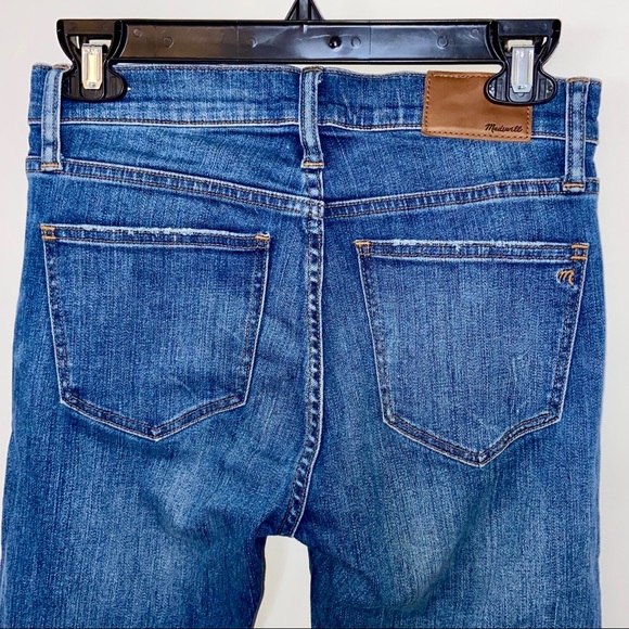 Madewell Blue Distressed 9” High Rise Skinny Jean - Picture 5 of 11